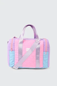 Ardene Kids Heart Quilted Duffle Bag in Pink | Nylon