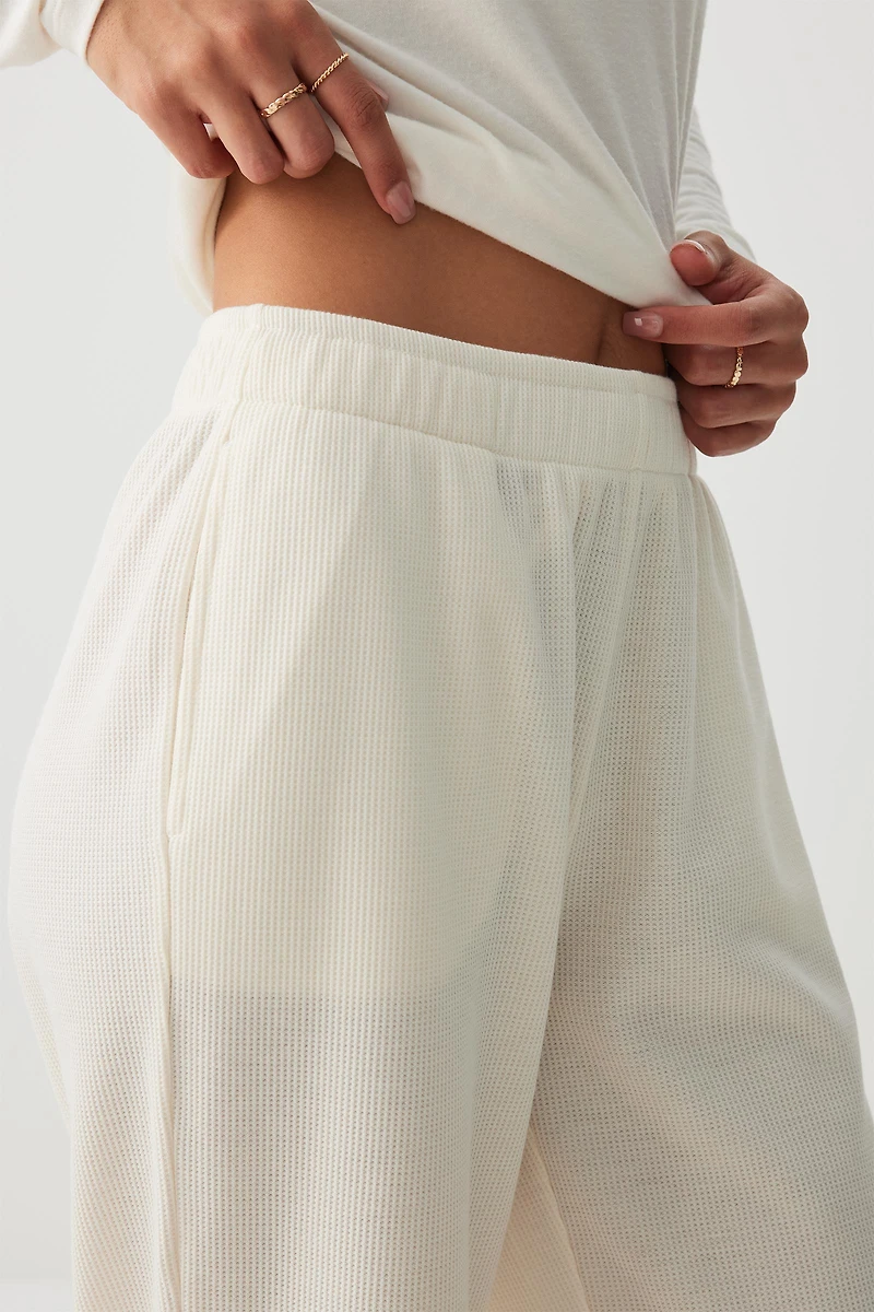 Pantalon de détente en tricot gaufré