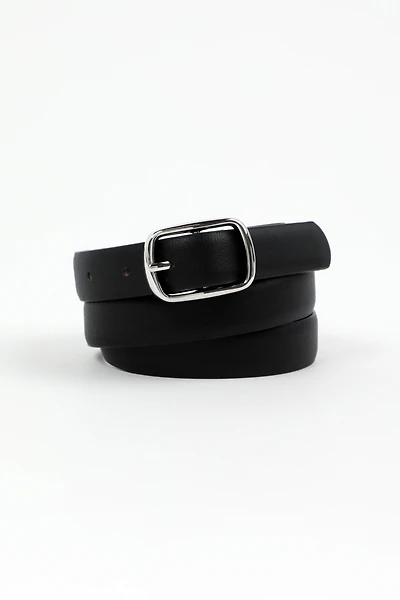 Ardene Rectangular Buckle Belt in | Size | Faux Leather