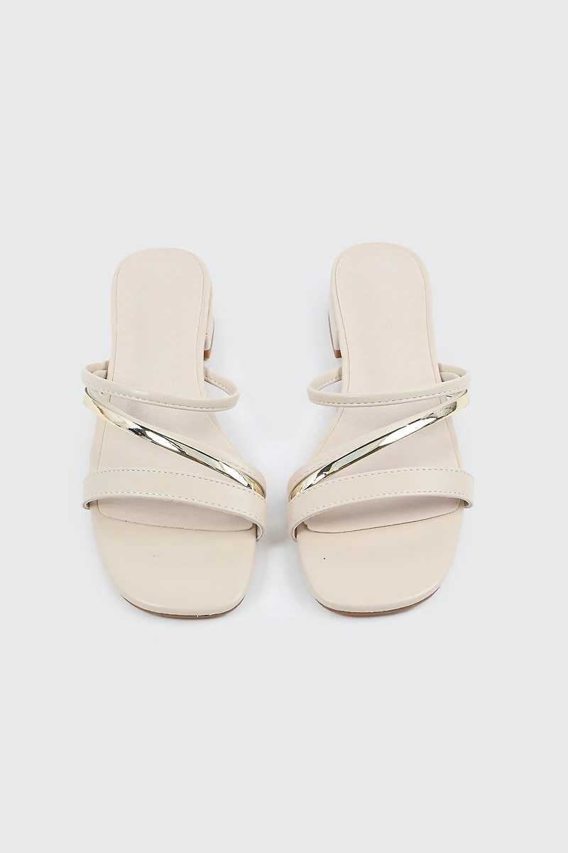 Sandales multibrides à talon bas