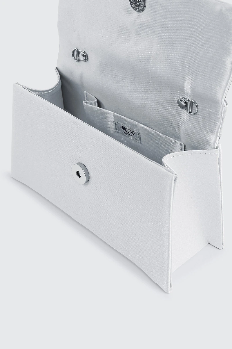 Sac de soirée à rabat orné de pierres du Rhin