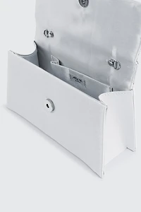 Sac de soirée à rabat orné de pierres du Rhin