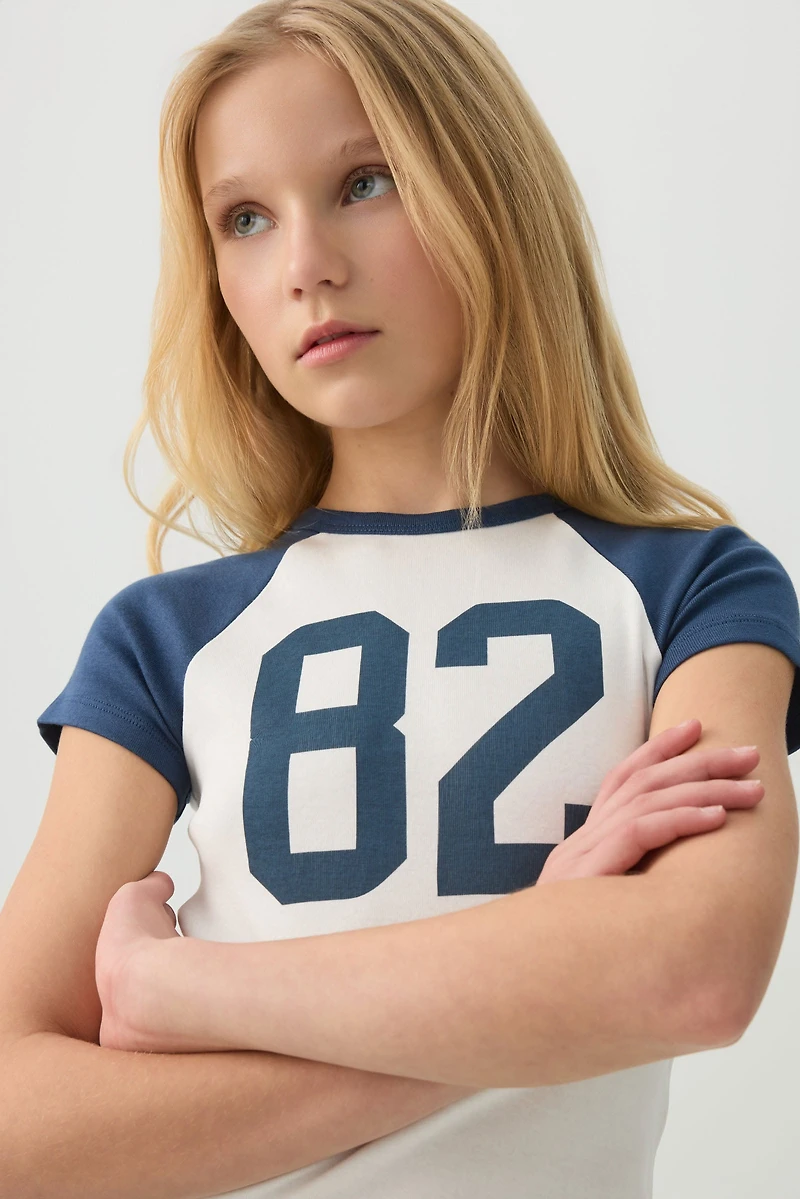 T-shirt à manches raglan graphique