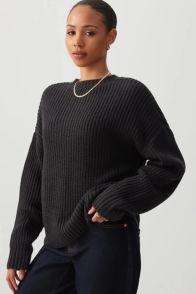 Ardene Rib Crew Neck Sweater in | Size | 100% Acrylic