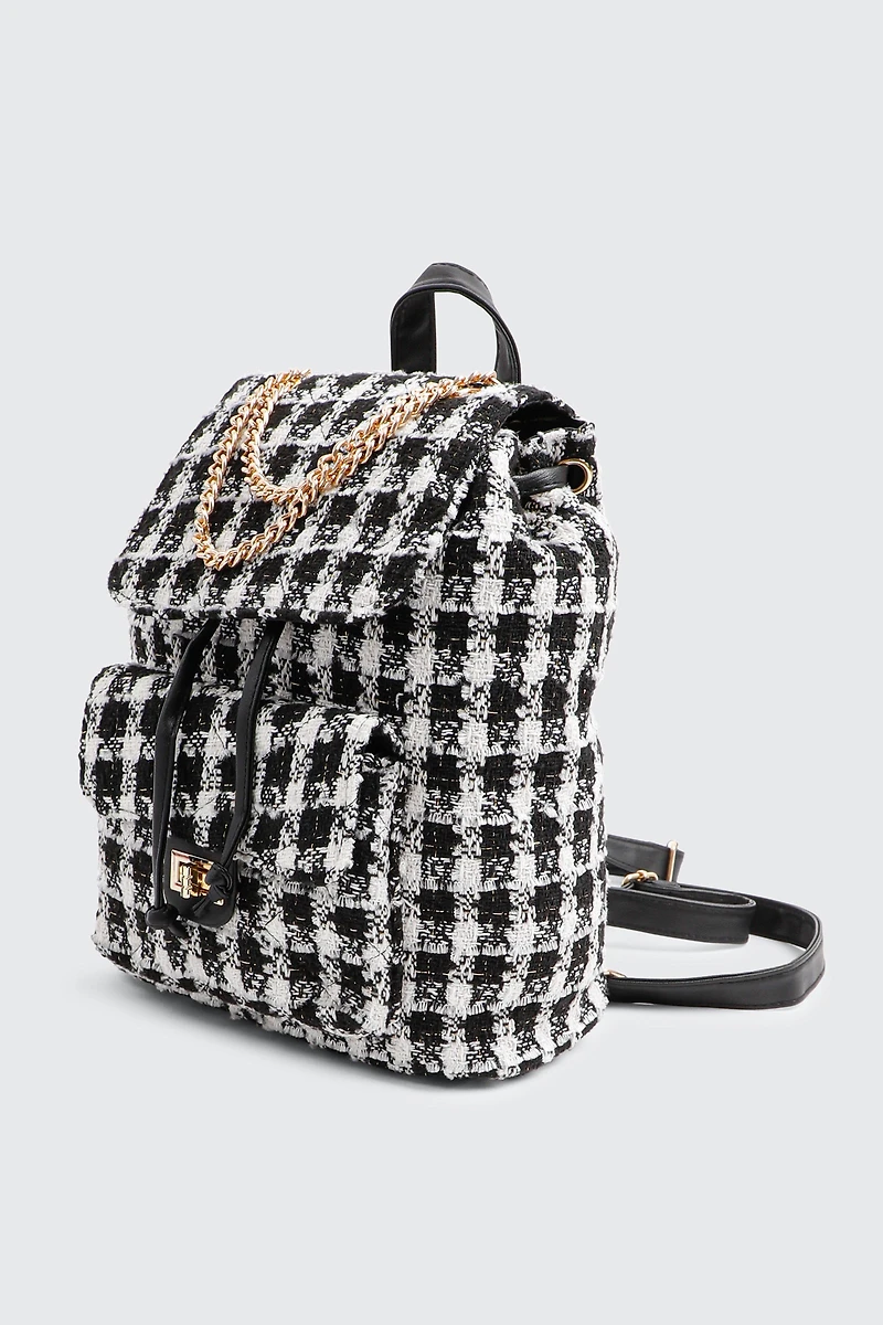 Petit sac à dos à détail de chaîne