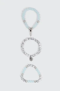 Lot de 3 bracelets effet marbre