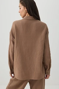 Chemise boutonnée en gaze