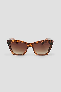 Ardene Square Cat Eye Sunglasses in Brown