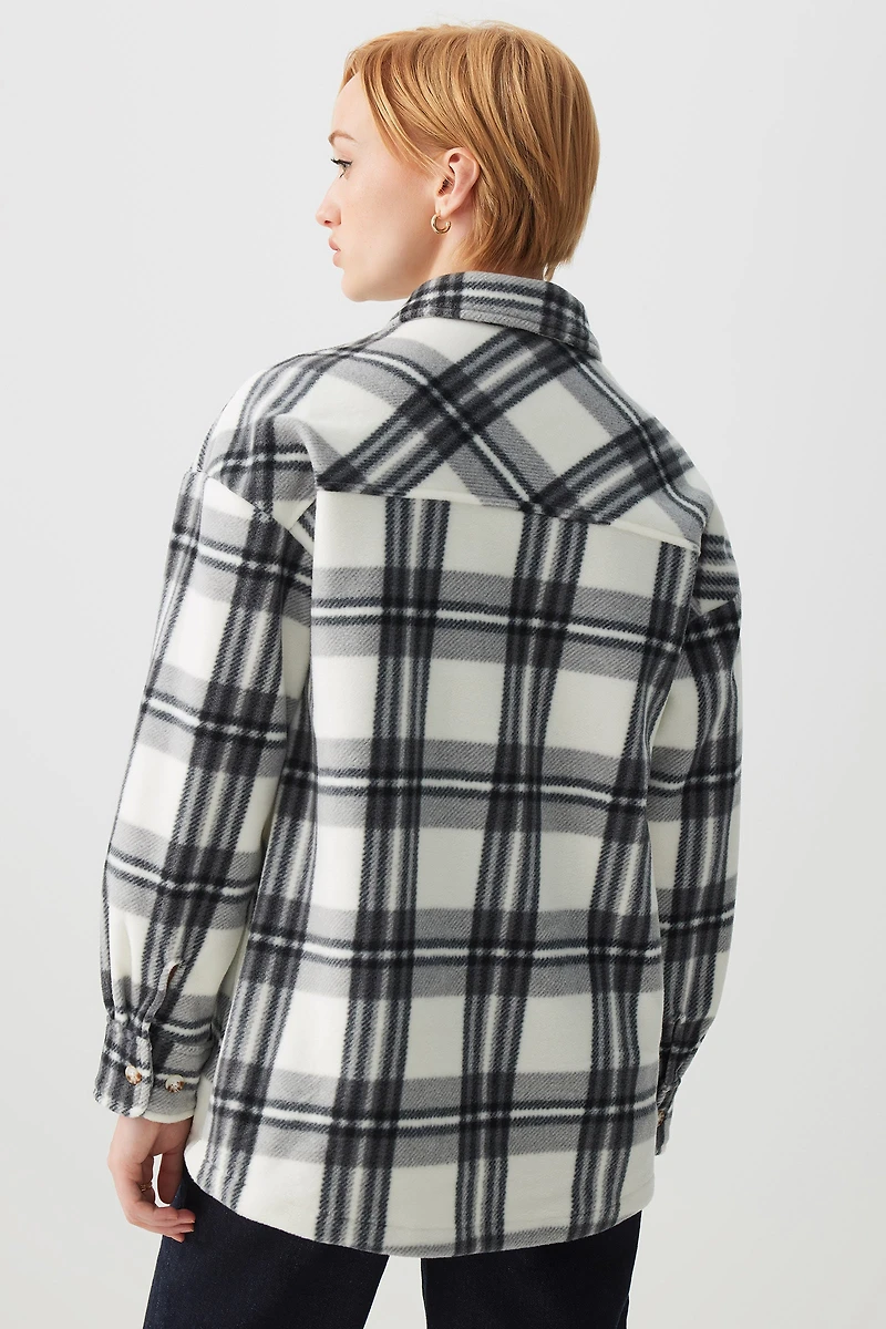 Chemise polaire à carreaux
