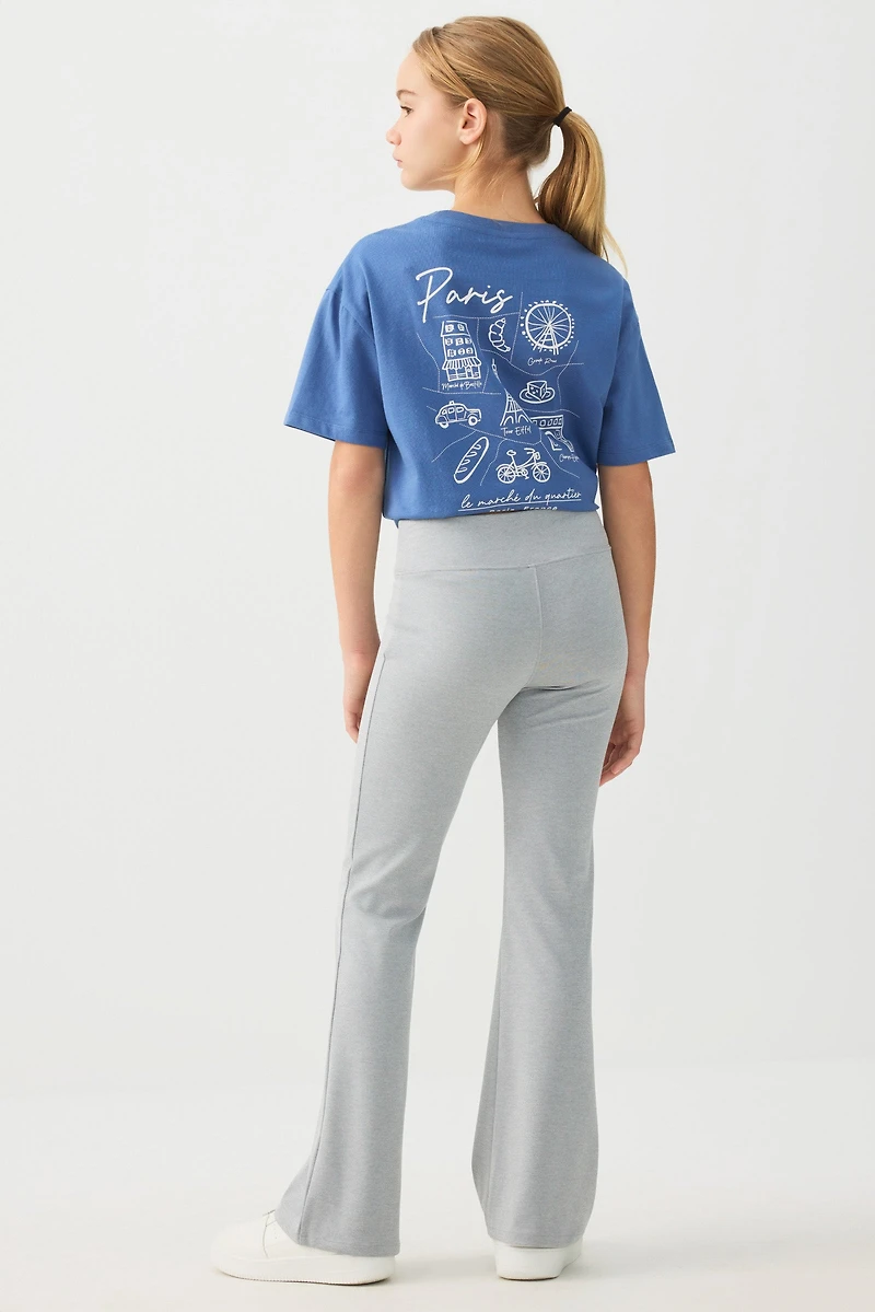 Pantalon évasé uni