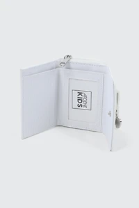 Portefeuille plié à détail de breloque cœur