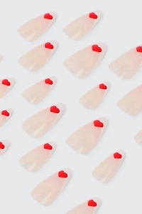 Ardene 20-Pack Heart Almond Shaped Fake Nails