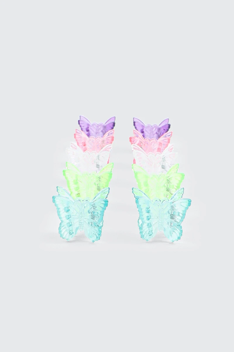 Ensemble de 10 pinces à cheveux papillon