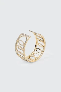 Bracelet manchette cercles à strass