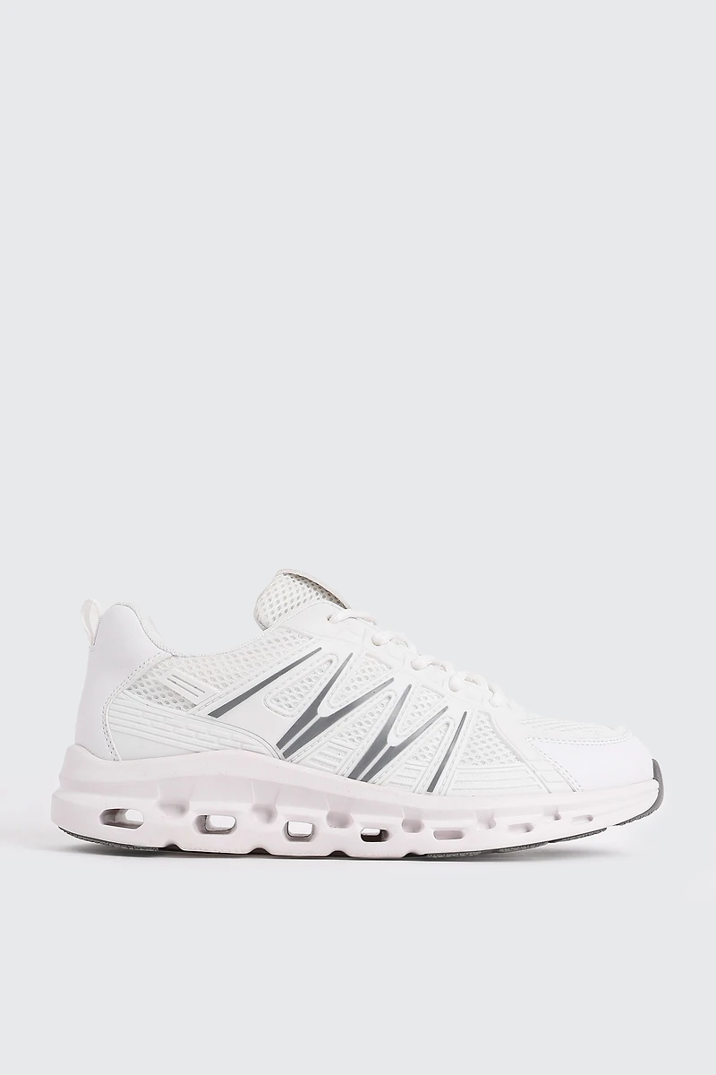 Ardene Jogger Sneakers in White | Size