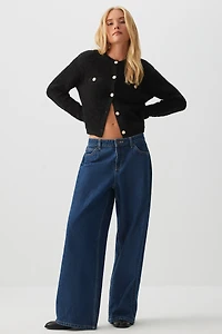 Ardene Boucle Crop Cardigan in Black | Size | Polyester/Spandex