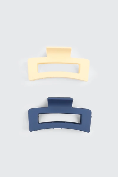 Ardene 2-Pack Cutout Rectangular Hair Claws in