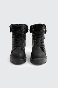 Bottillons d'hiver doublés en fausse fourrure