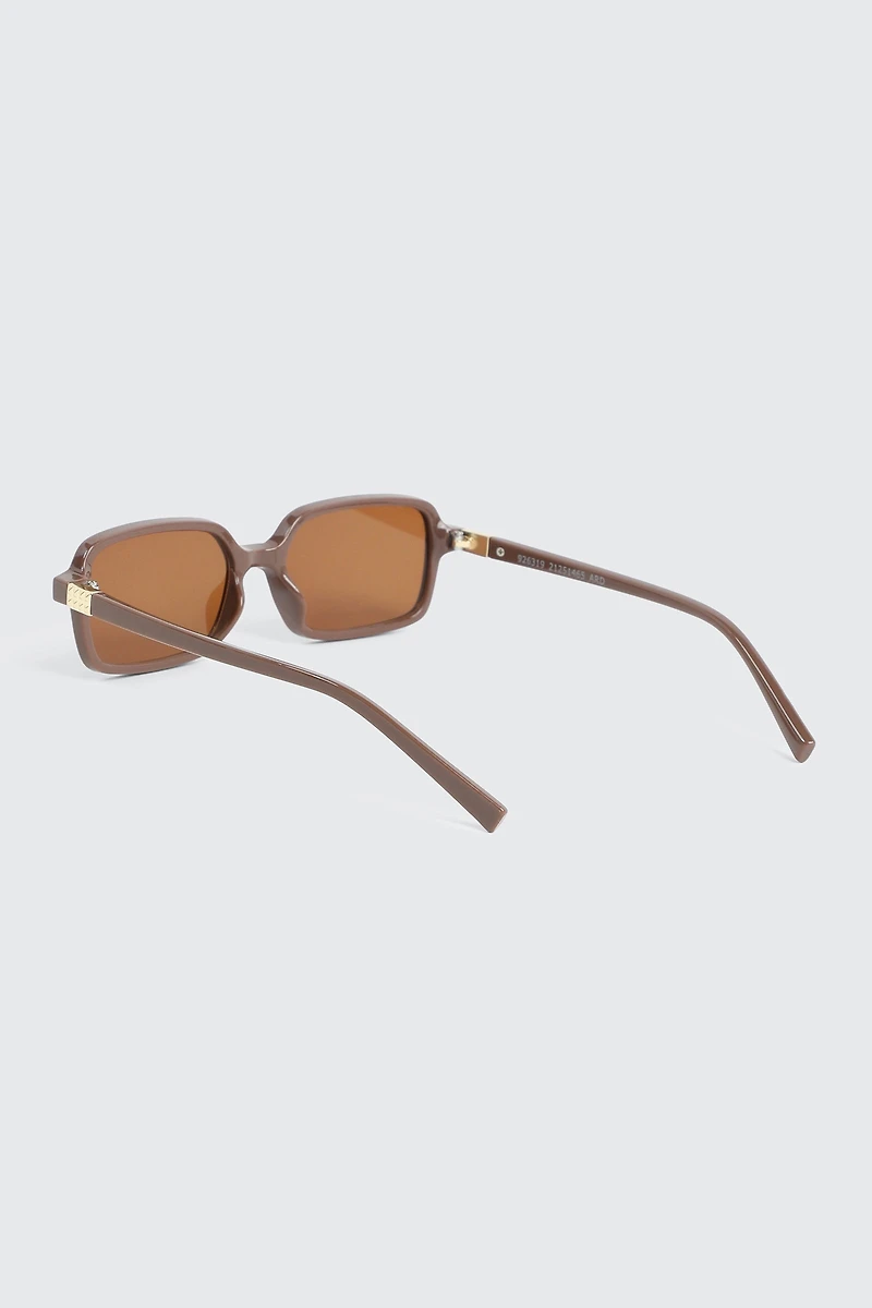 Lunettes de soleil rectangulaires fines