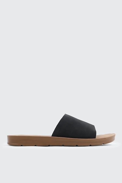 Ardene One-Band Platform Sandals in | Size | Faux Suede/Rubber