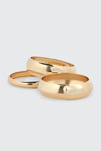 Lot de 3 bracelets joncs dorés