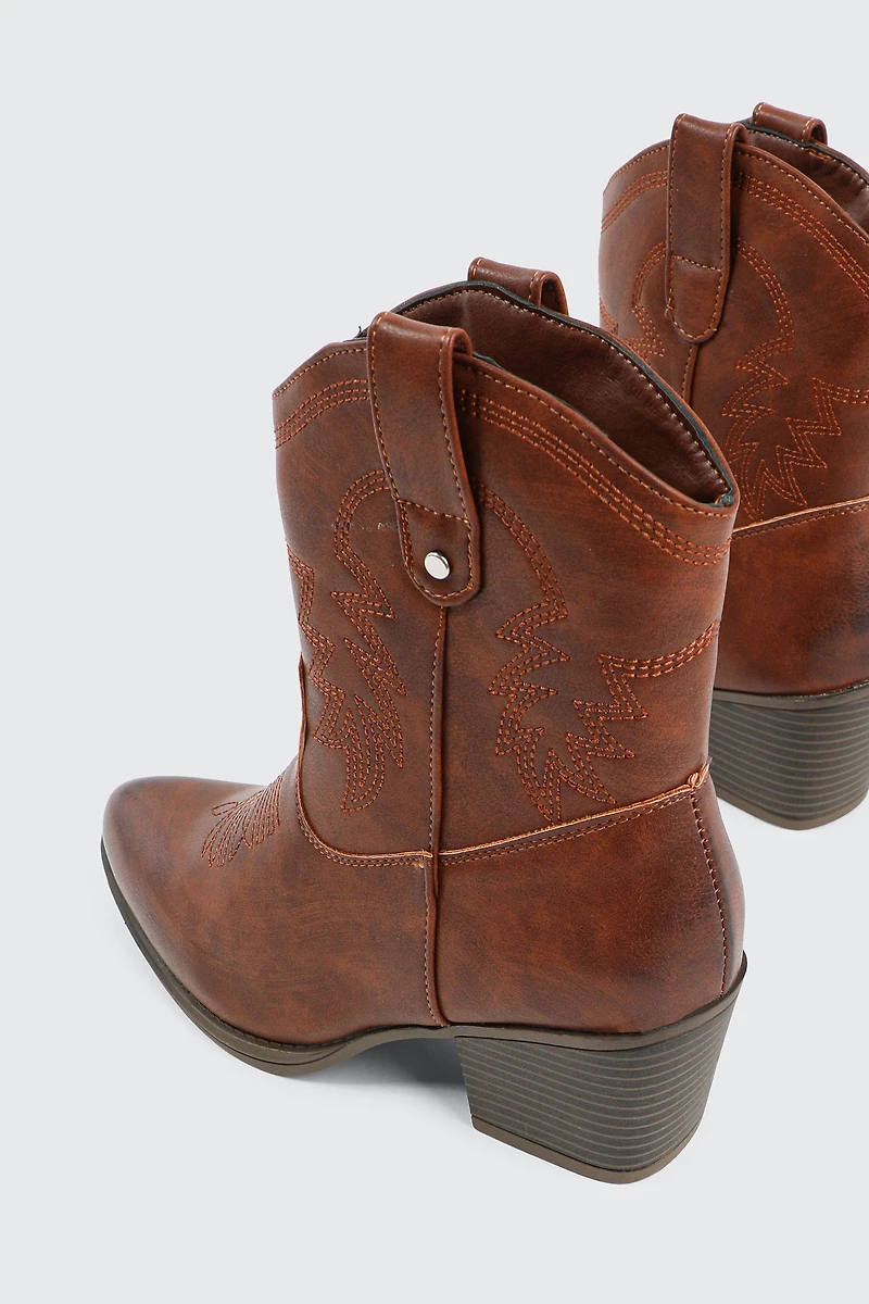 Bottes de cowboy effet usé