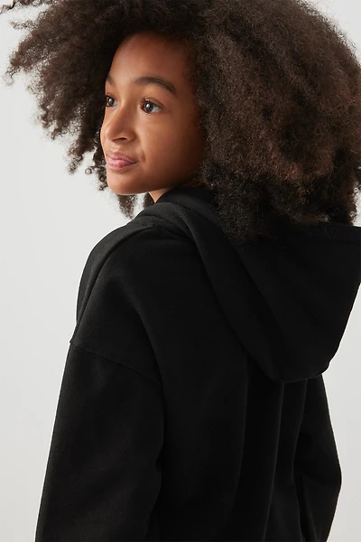 Ardene Kids Solid Hoodie in | Size | Polyester/Cotton | Fleece-Lined