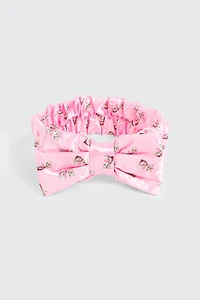 Ardene Kitten Print Headband in Light Pink | Polyester/Rubber