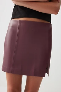 Microjupe en faux cuir