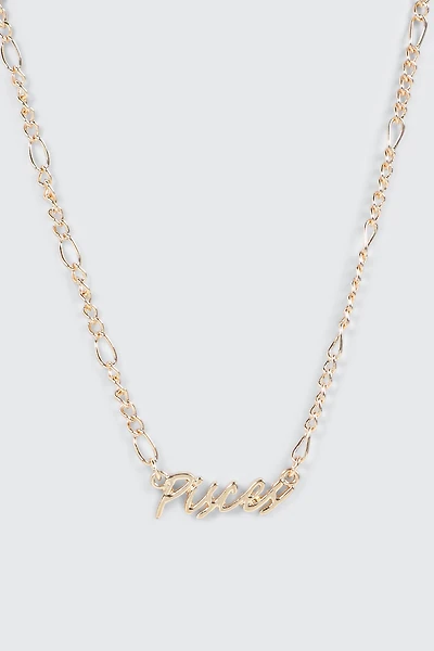 Ardene Pisces Zodiac Chain Necklace in Gold