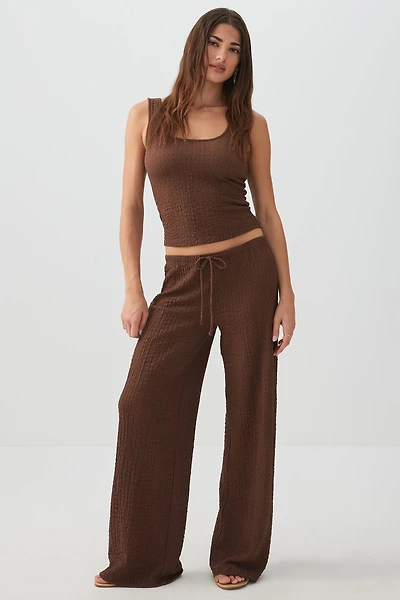 Ardene Textured Flowy Pants in | Size | Polyester/Elastane