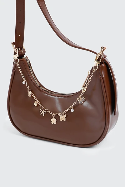 Ardene Butterfly Bag Charm in Gold