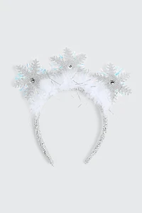 Ardene Snowflake Headband in Silver