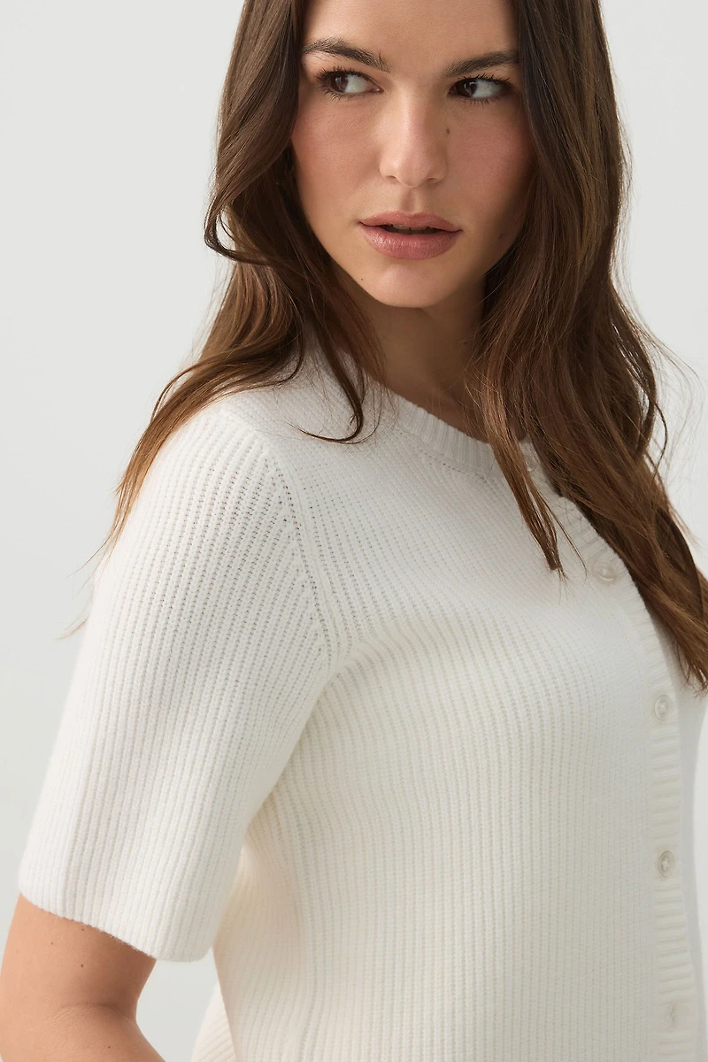 Cardigan à manches courtes