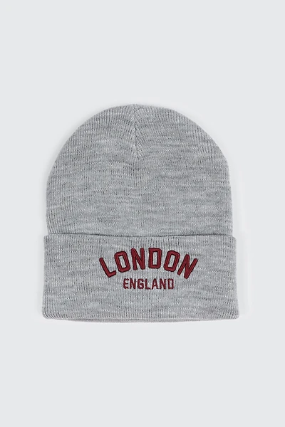 Ardene London Beanie in Grey | 100% Acrylic