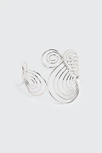 Bracelet manchette à spirales