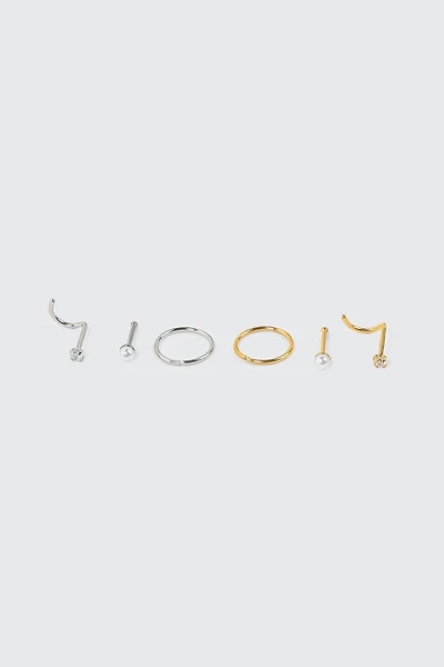 Ardene 6-Pack Pearl & Crystal Nose Piercings