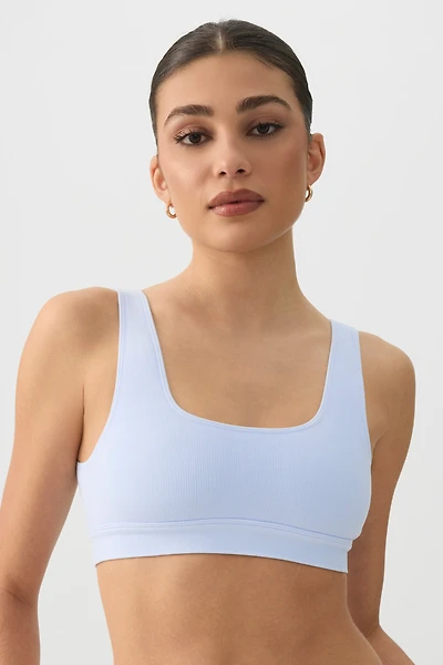 Ardene Two Way Rib Seamless Bralette in Ice | Size | Elastane/Polyamide