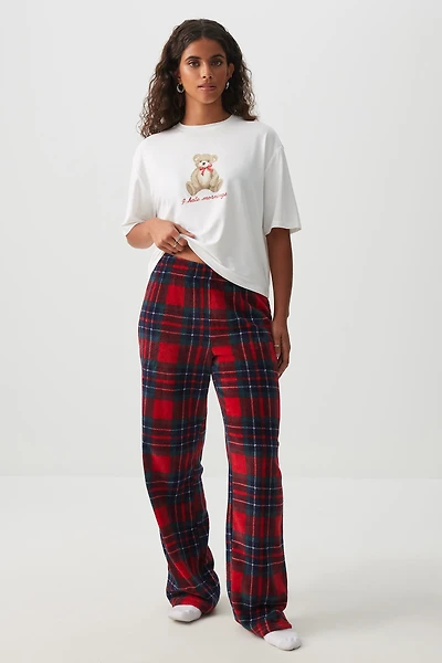 Ardene SUNDAYSOFT Flared PJ Pants | Size | Polyester | Eco-Conscious