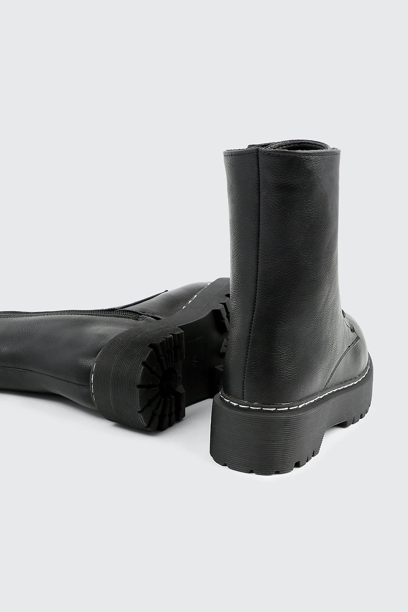 Bottes de combat à semelle épaisse