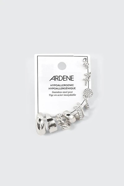 Lot de 12 boucles d'oreilles mixtes