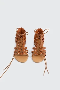 Sandales gladiateur lacées