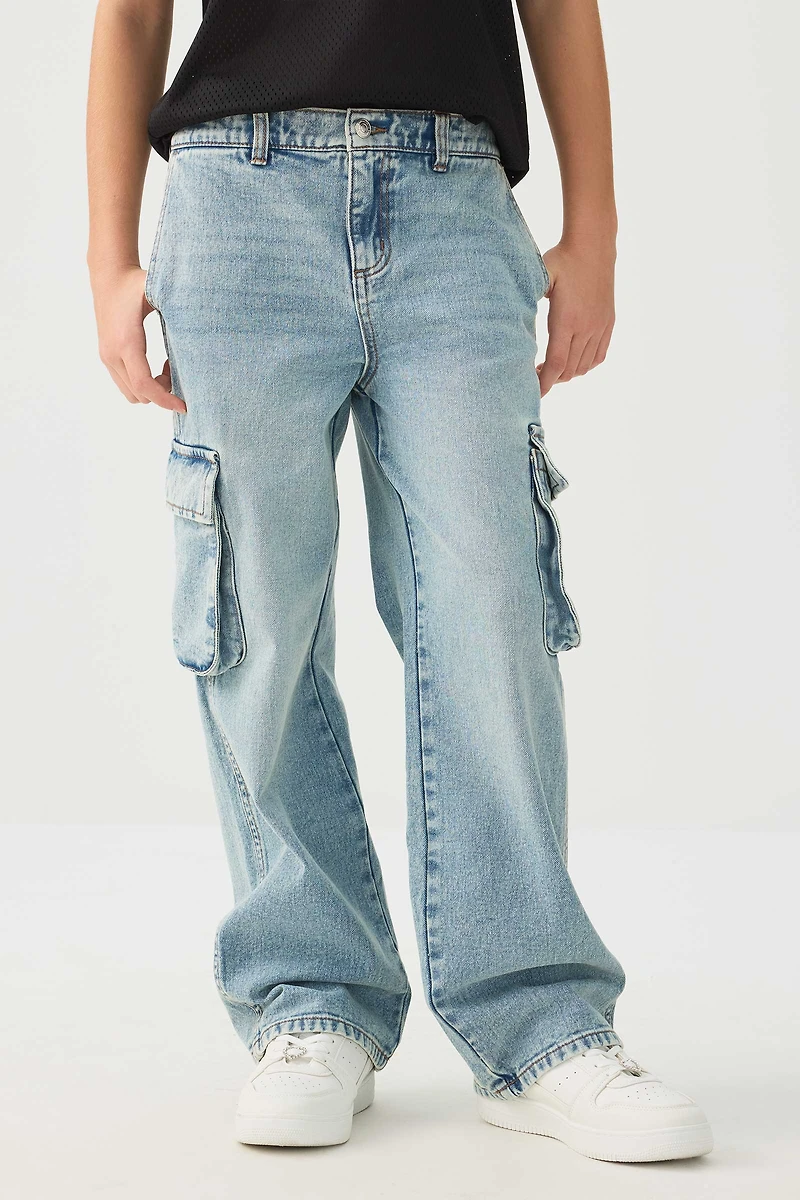 Jean cargo à jambe large