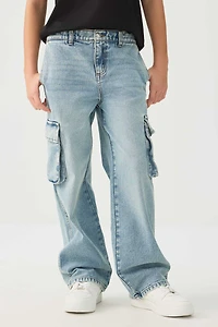 Jean cargo à jambe large