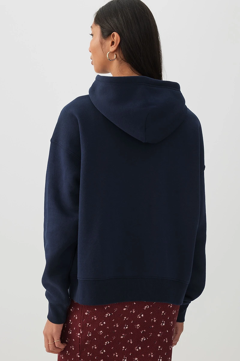 Chandail à capuchon ample imprim