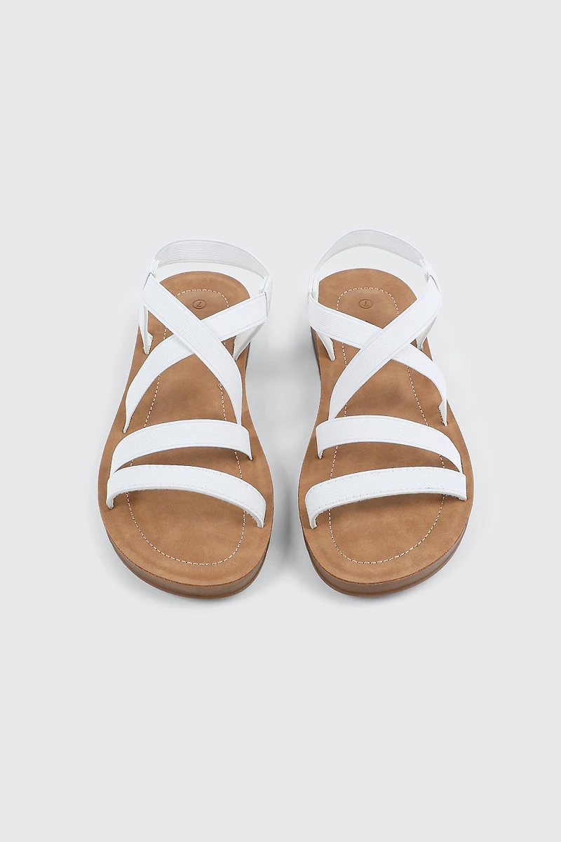 Sandales multibrides élastiques
