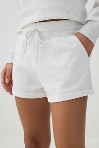 Short détente en jersey bouclette
