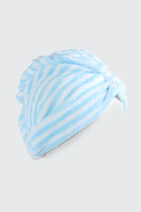 Serviette pour cheveux à motif rayé