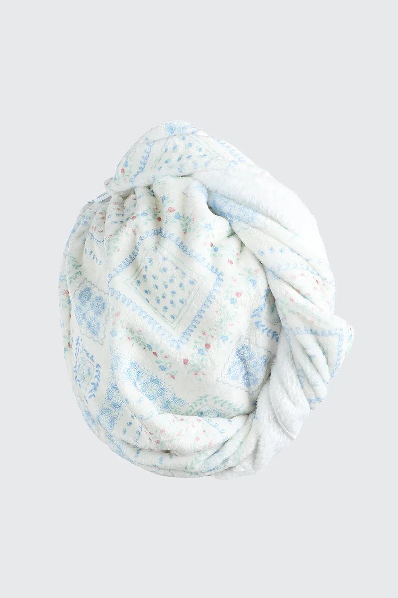 Serviette pour cheveux à motif cachemire