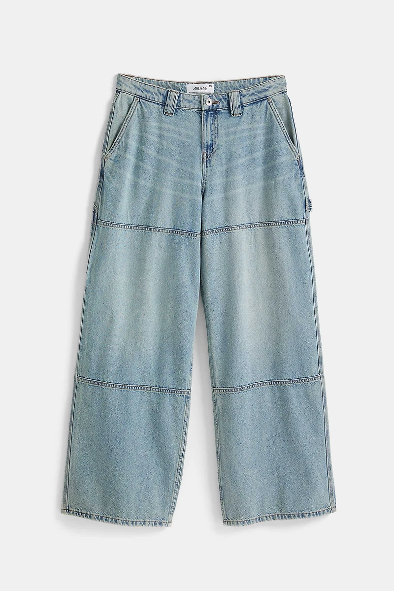 Jean menuisier décontracté à jambe large